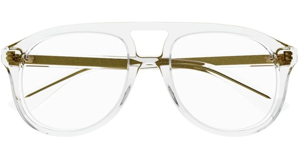 Gucci Eyeglasses GG1320o-003-54 Shiny Crystal Frame Transparent Lenses 2