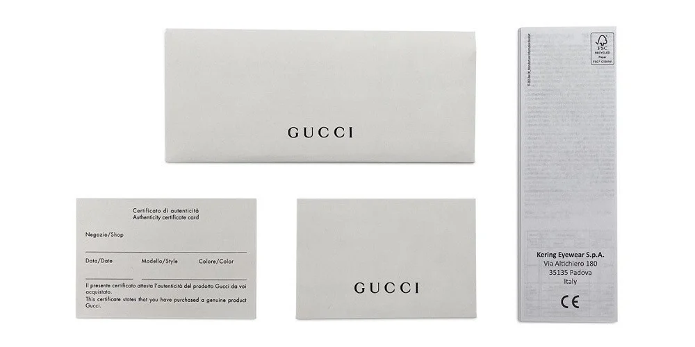 Gucci Eyeglasses GG1320o-003-54 Shiny Crystal Frame Transparent Lenses 3