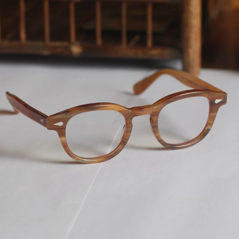 Johnny depp gold eyeglasses men 2