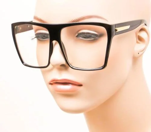 Oversized Retro XXL Flat Top Clear Lens Fashion Frames Mens WaYf Eyeglasses 9688 2