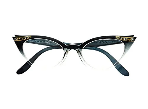 Sale Vintage Extreme Winged Cat Eye Eyeglasses Frame 60s Rockabilly Unusd Small