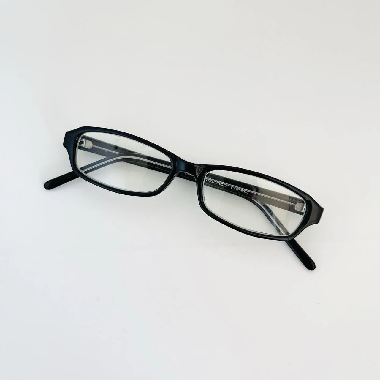 Vintage 90s Small Rectangle Women’s Clear Lens Glasses Frames with Case